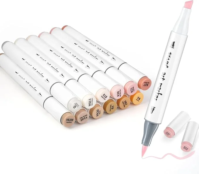 SFAIH Skin Tone Brush Tip Alcohol Markers