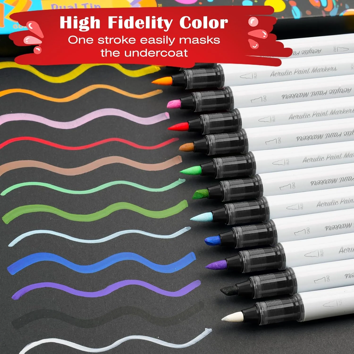 SFAIH Christms Gifts Acrylic Paint Markers, 48 Colors