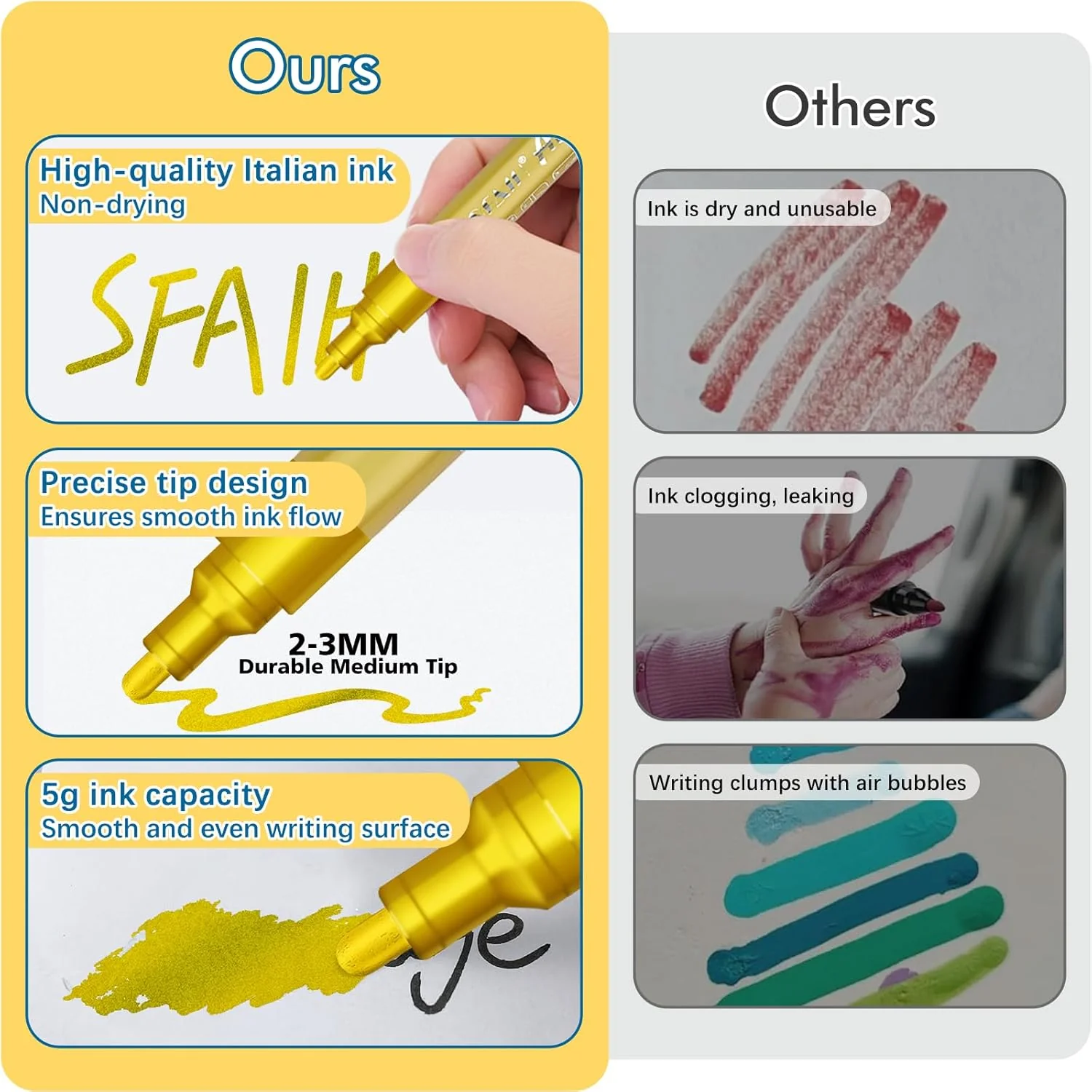 SFAIH Paint Markers Pens - 4 Colors 8