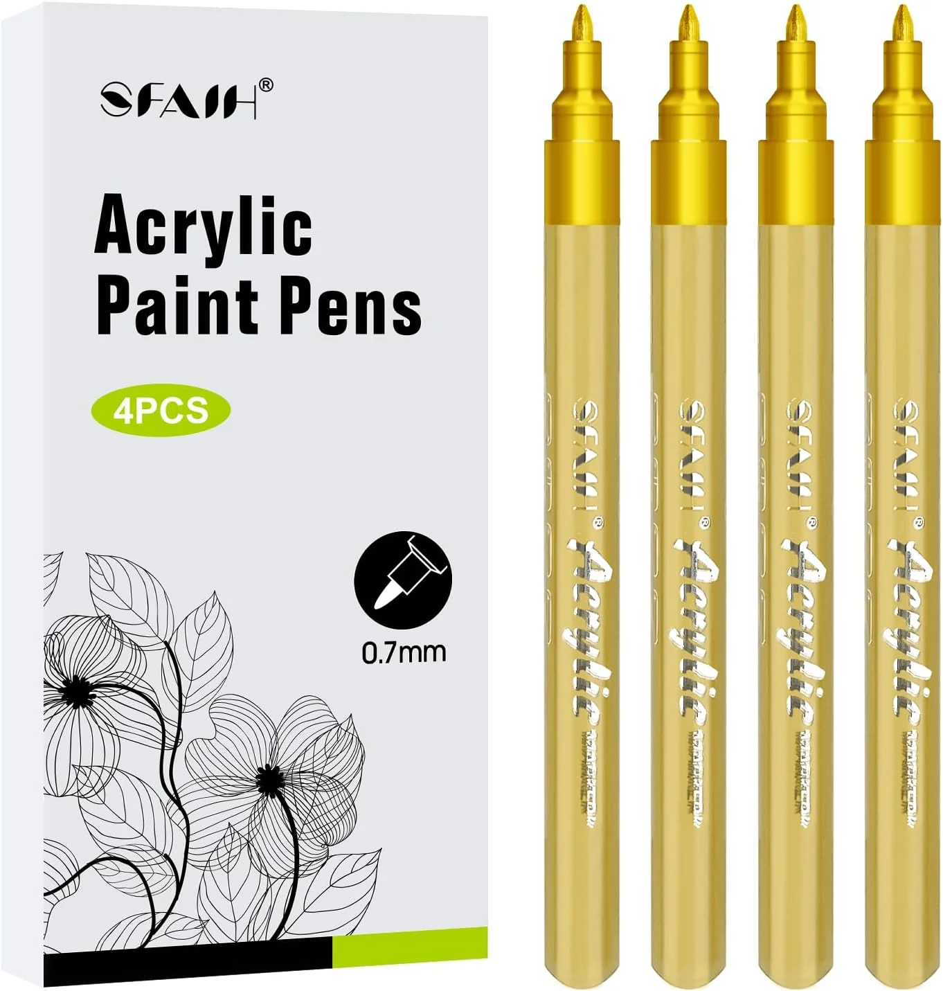 SFAIH Gold Paint Markers Pens - 4 Pack