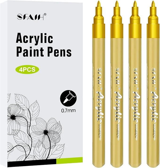 SFAIH Gold Paint Markers Pens - 4 Pack