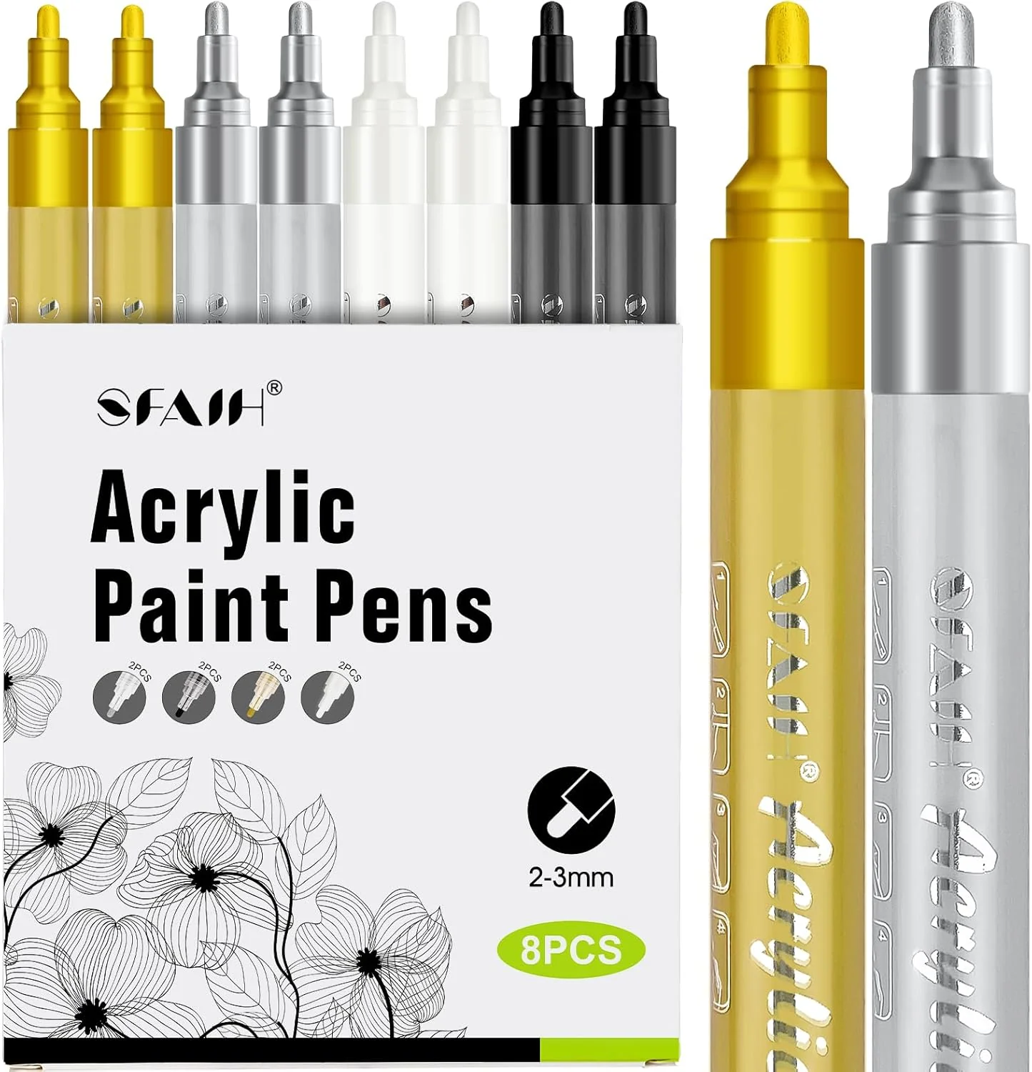 SFAIH Paint Markers Pens - 4 Colors 8