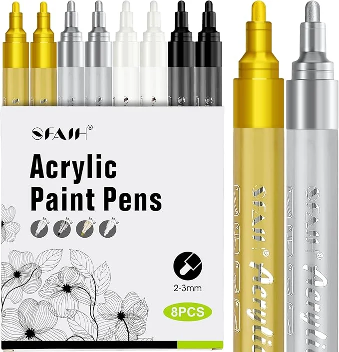 SFAIH Paint Markers Pens - 4 Colors 8