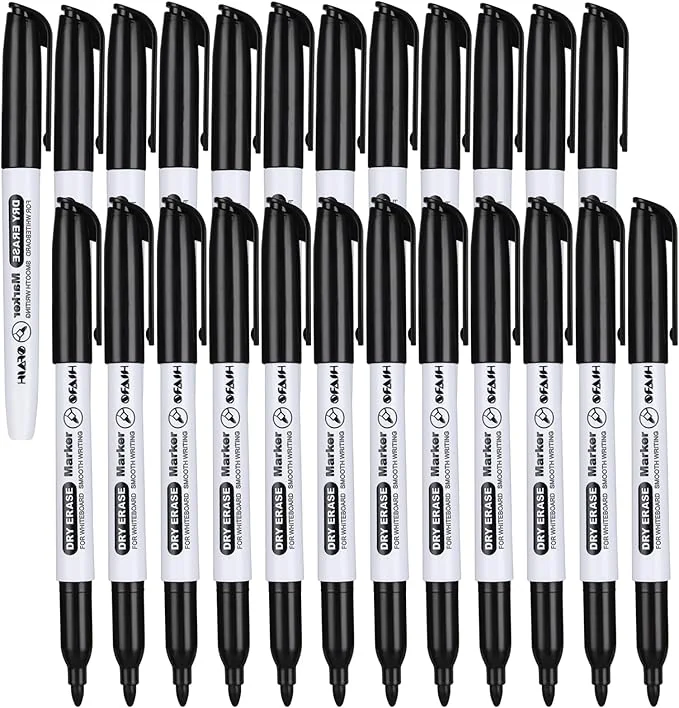 SFAIH Fine Tip Dry Erase Markers - 24