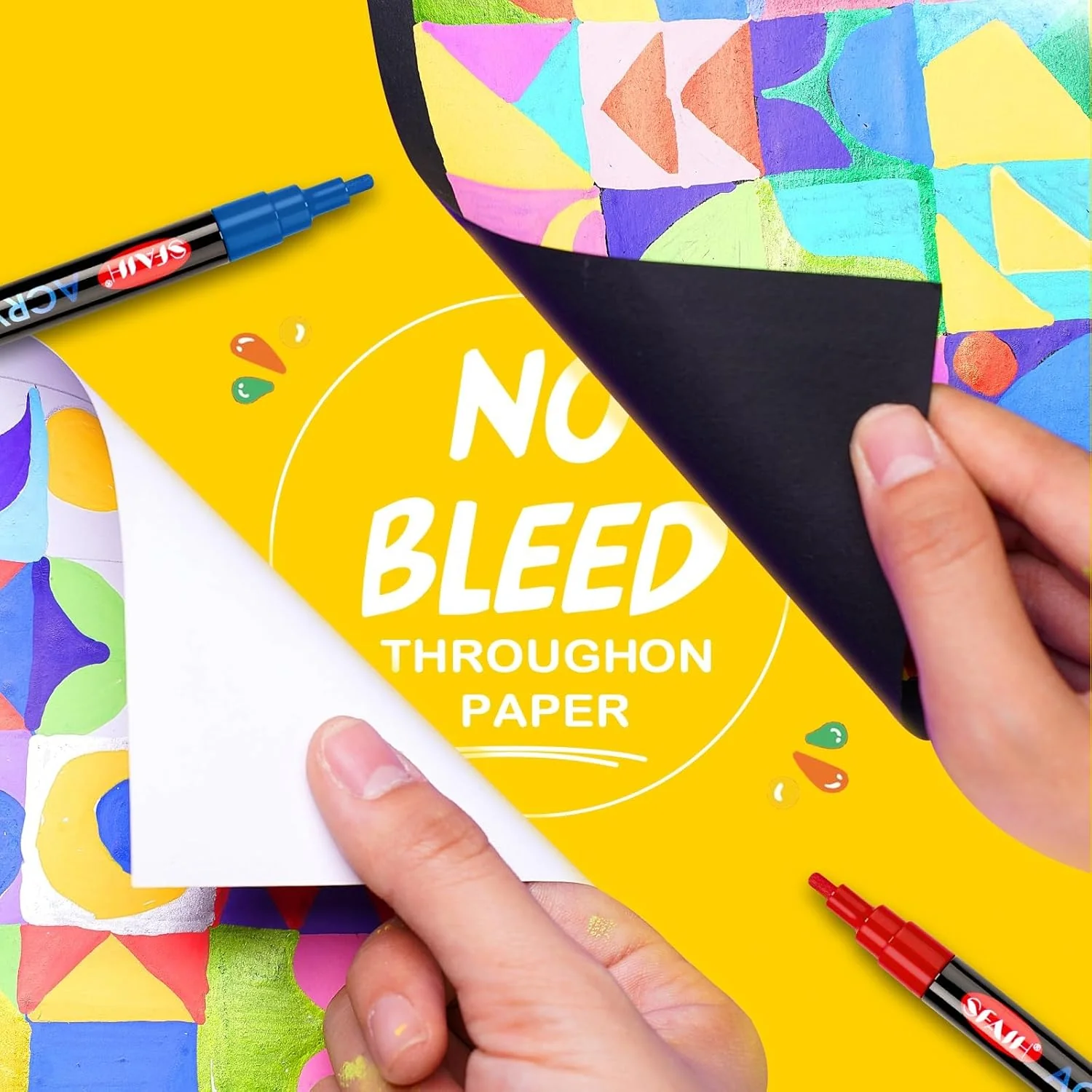 SFAIH 48 Vibrant Acrylic Paint Markers