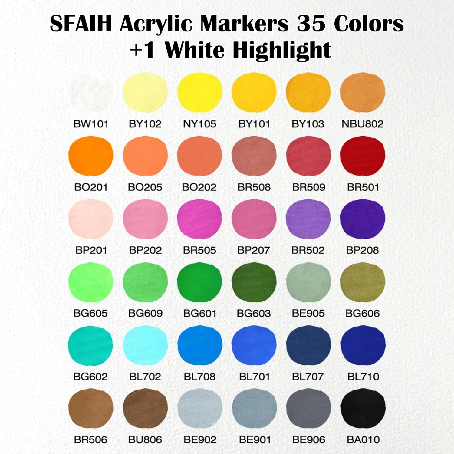 SFAIH Christms Gifts Acrylic Paint Markers, 36 Colors