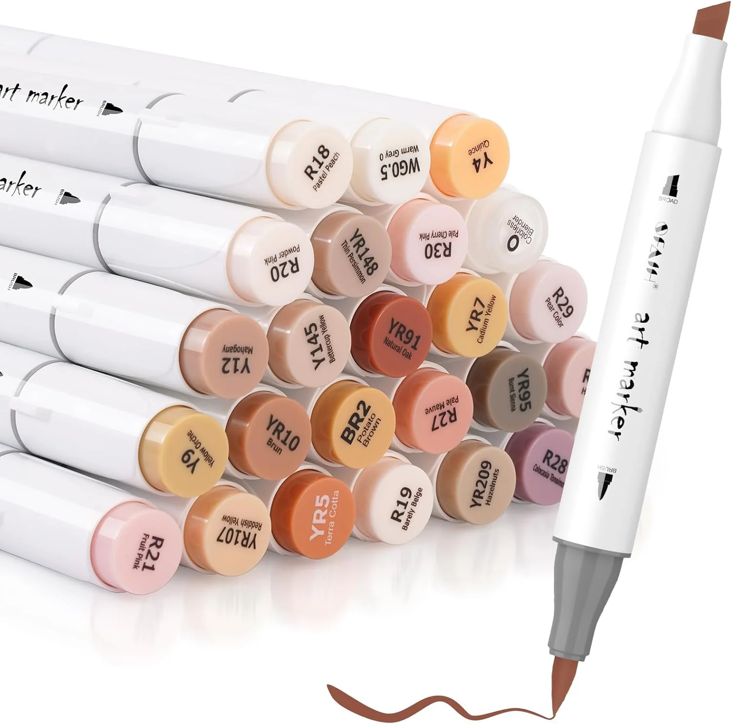 SFAIH Skin Tone Alcohol Markers Brush & Chisel