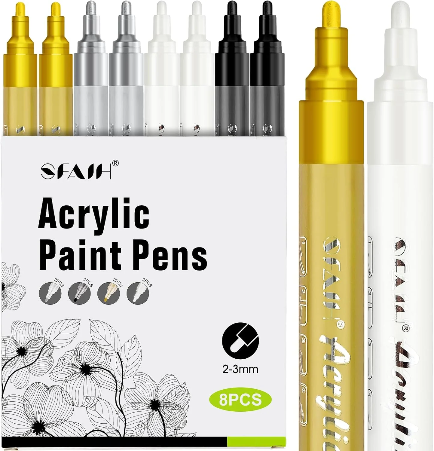 SFAIH Paint Markers Pens - 4 Colors 8