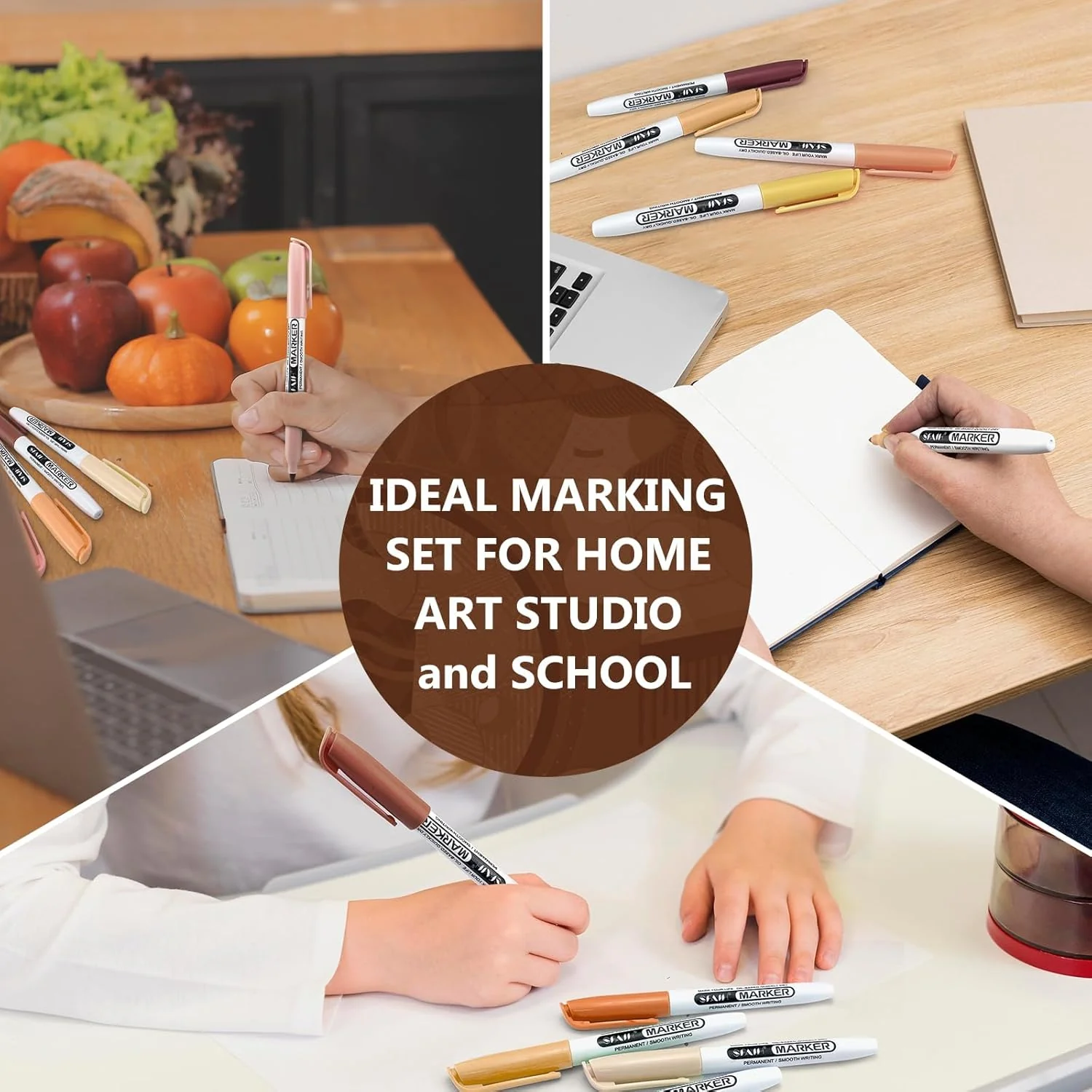 SFAIH 24 Skin Tone Permanent Markers - Assorted