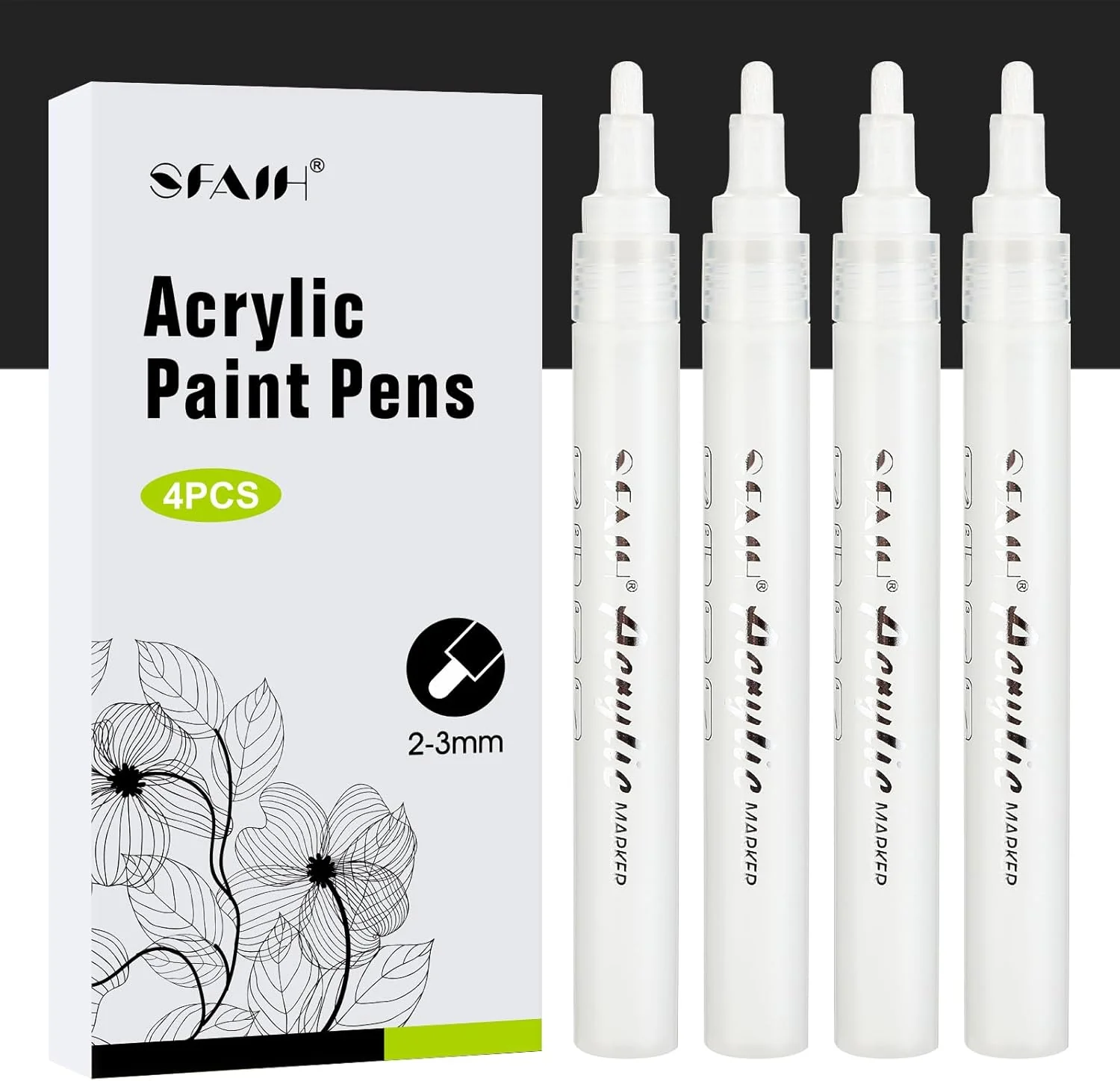SFAIH White Paint Markers Pens - 4 Pack