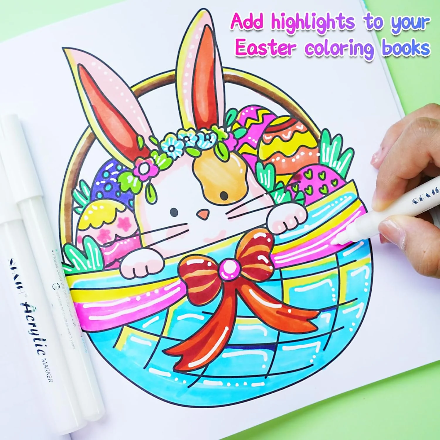 SFAIH Acrylic White Paint Pens - 8 Pack