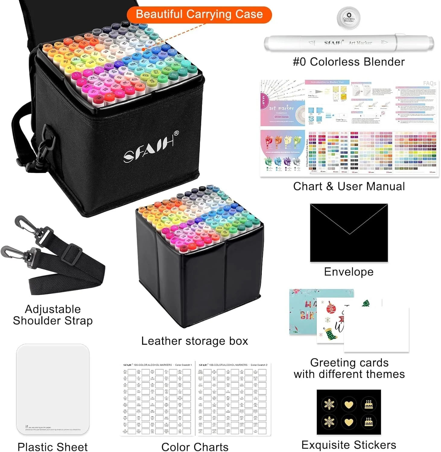 SFAIH Alcohol Markers Fine & Chisel - 101