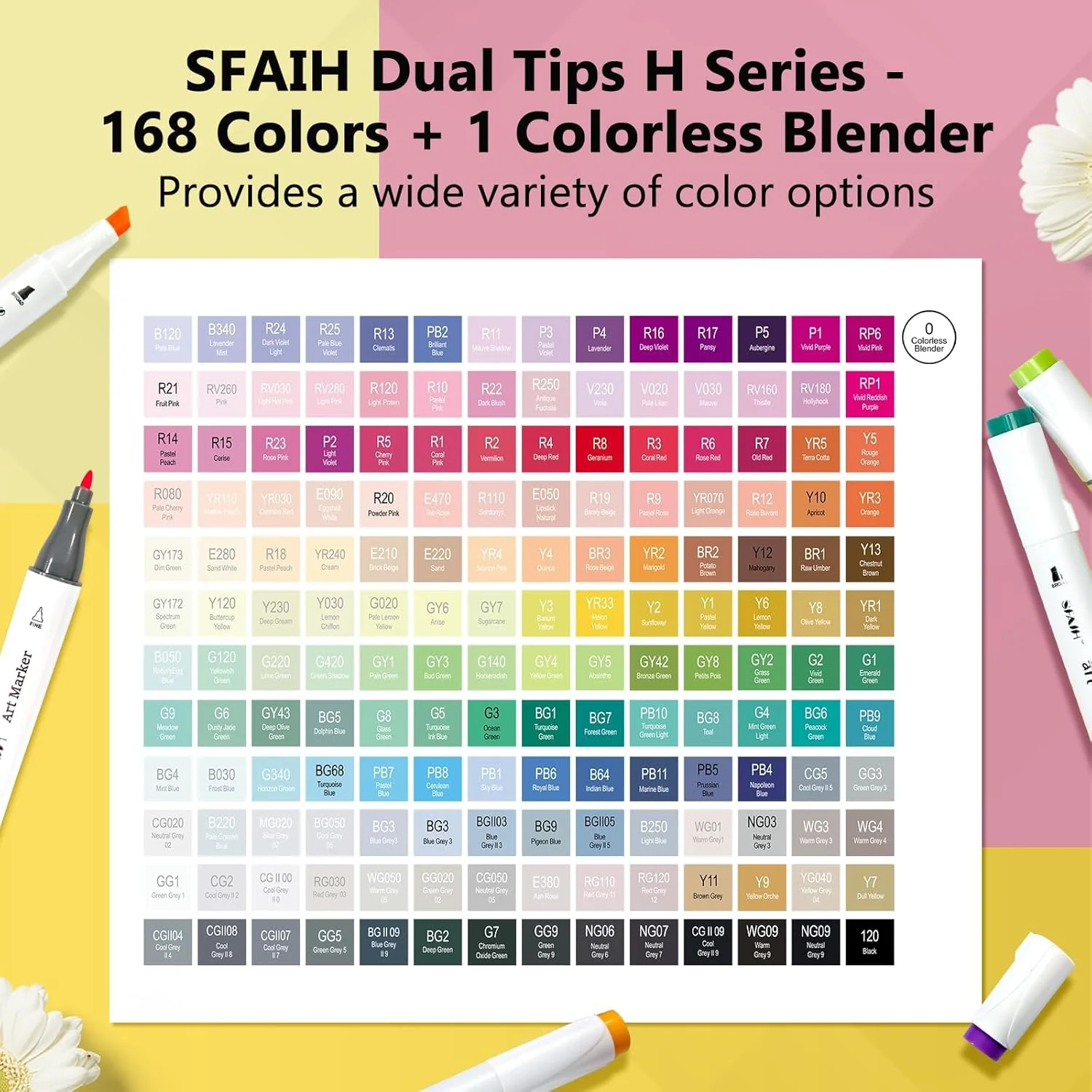 SFAIH Alcohol Markers Fine & Chisel - 169