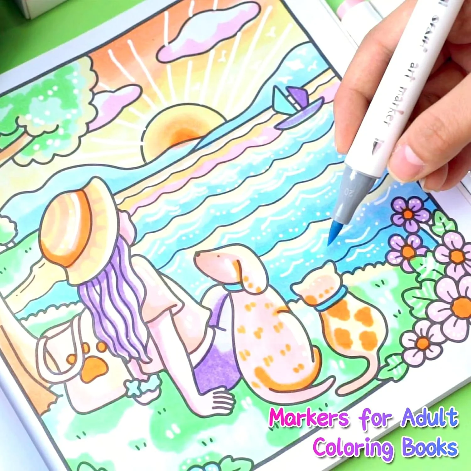 SFAIH Pastel Alcohol Markers Brush Tip - 51