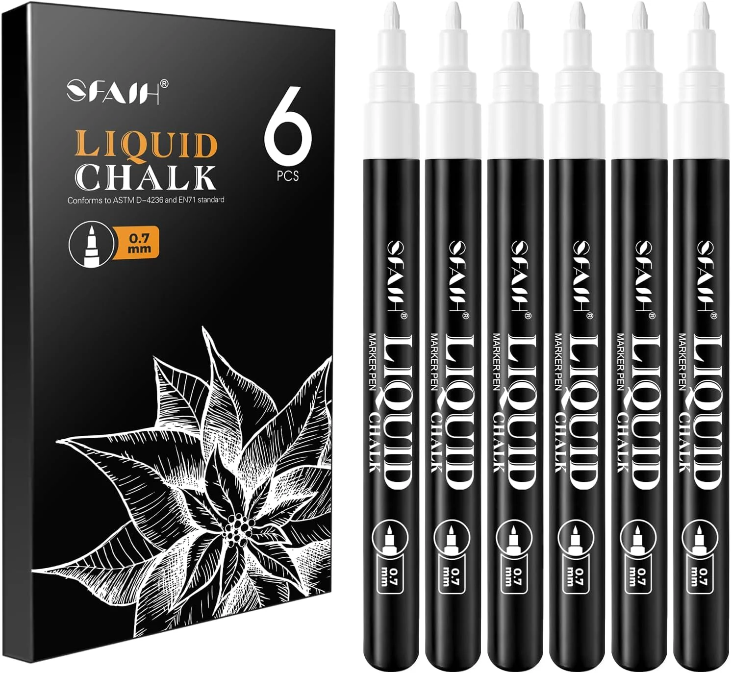 SFAIH Liquid Chalk Markers for Bhalkboard - White