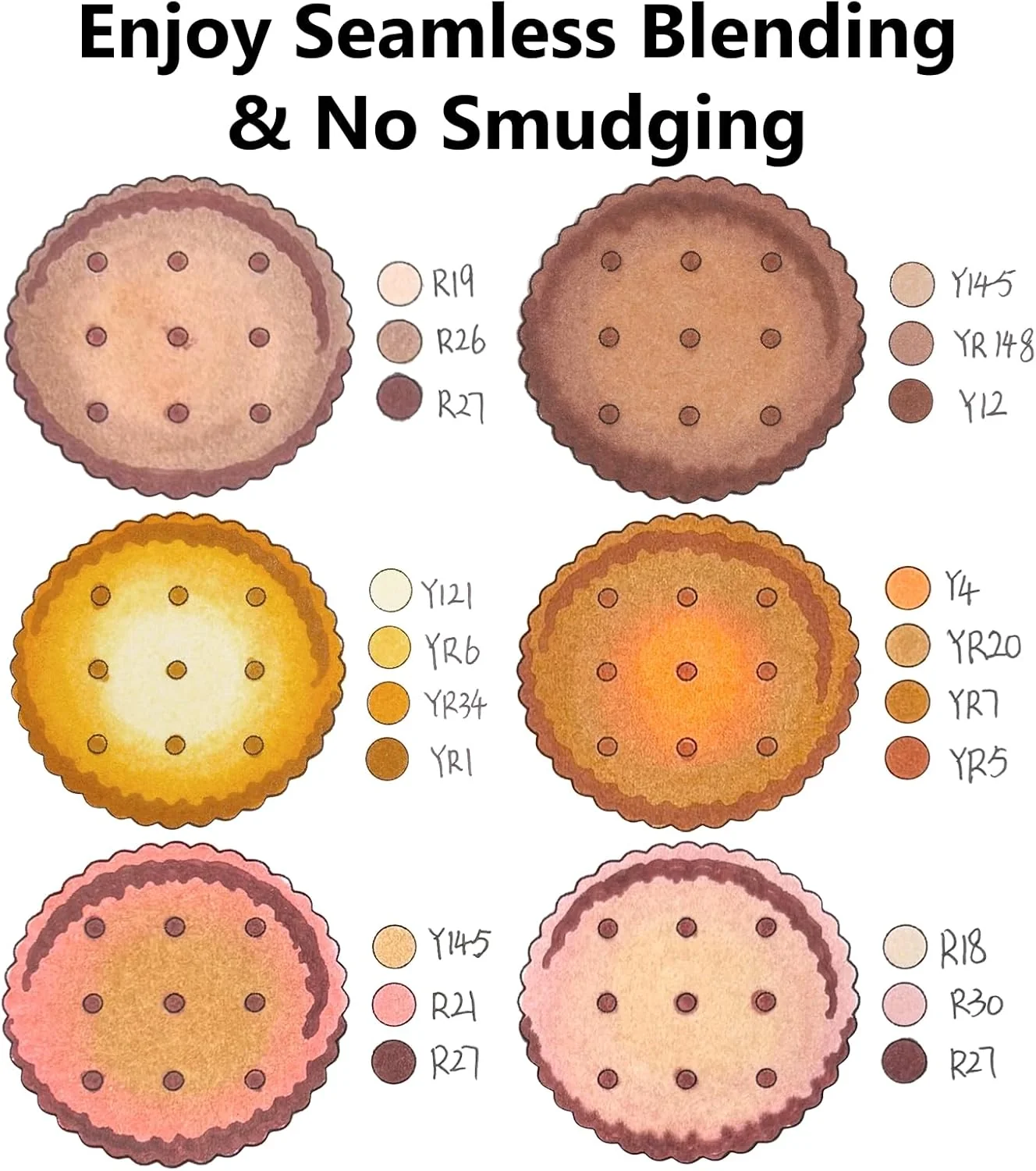 SFAIH Skin Tone Alcohol Markers Brush & Chisel