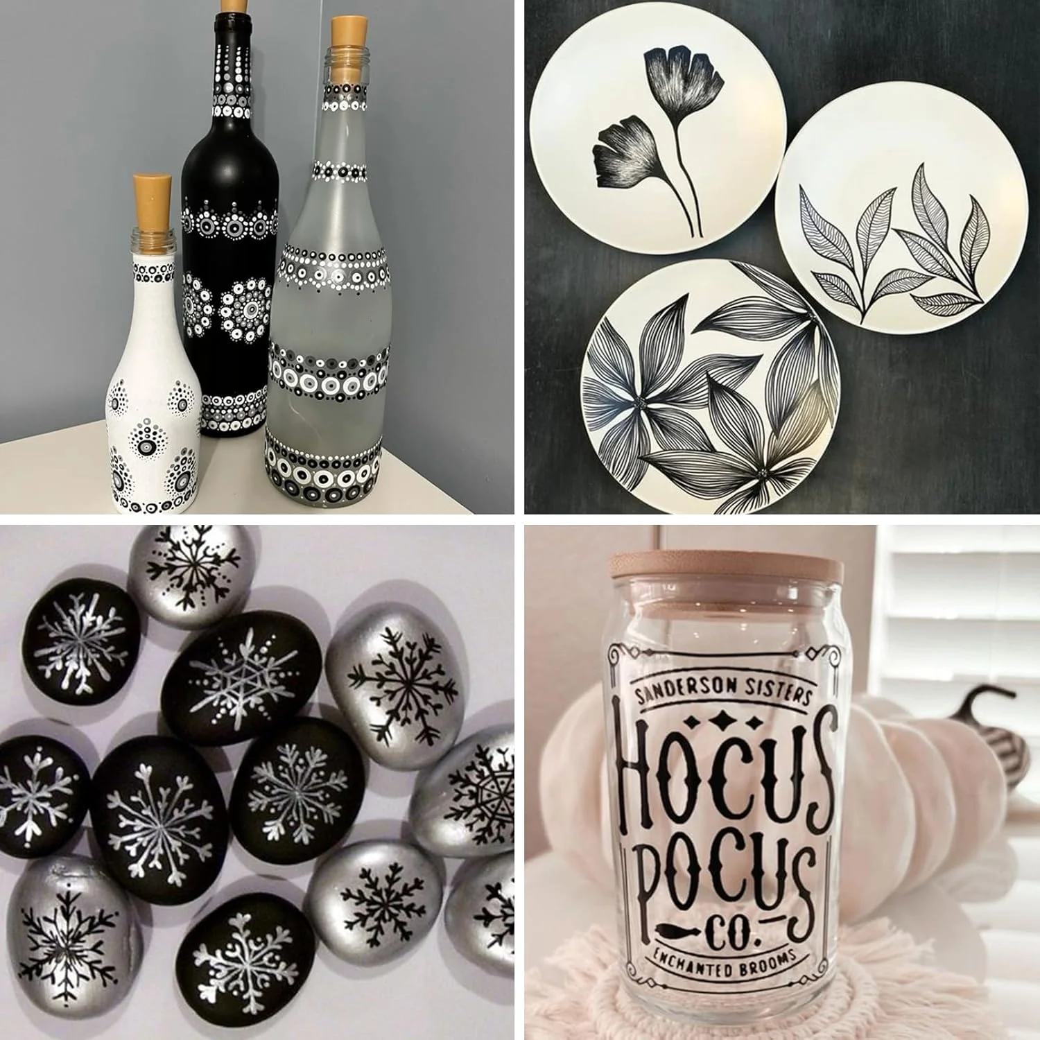 SFAIH Black Paint Markers Pens - 4 Pack