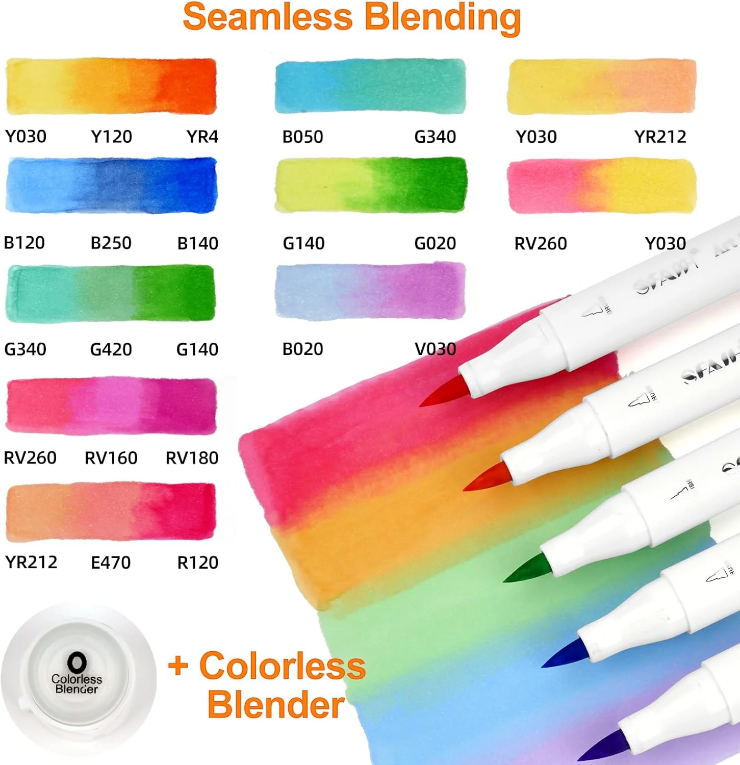 SFAIH Alcohol Markers Brush Tip & Fine Tip