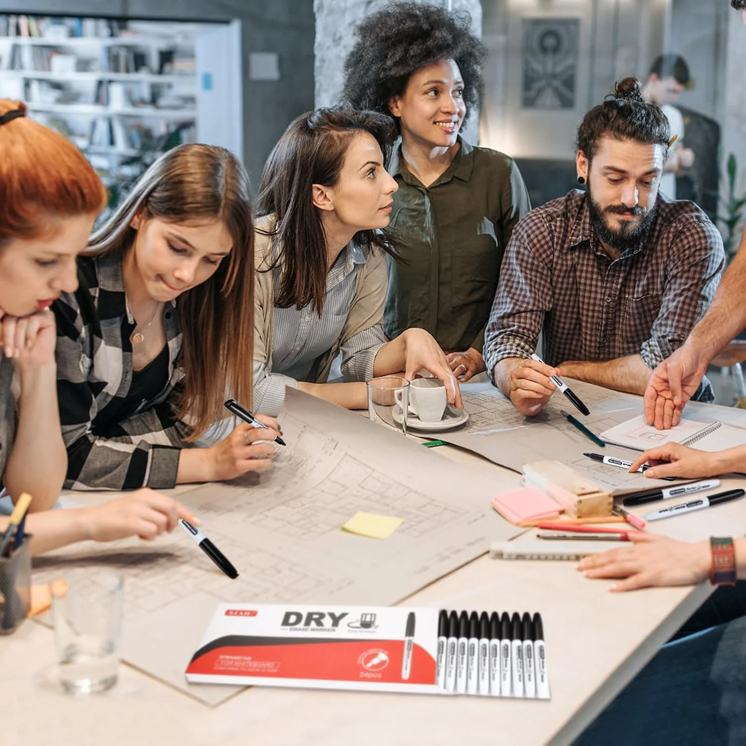 SFAIH Fine Tip Dry Erase Markers - 24