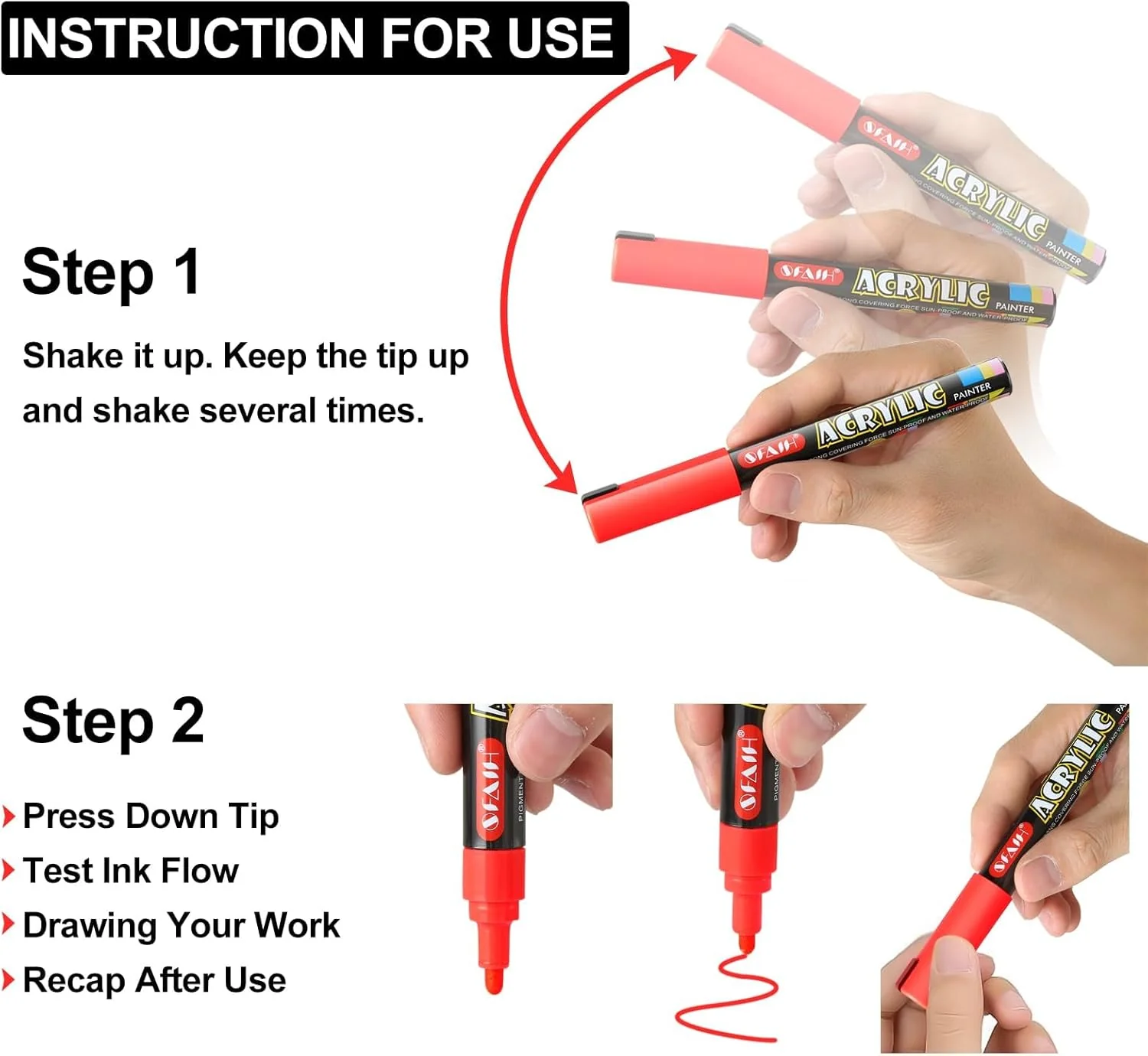 SFAIH Halloween Acrylic Creative Markers - 36 Colors