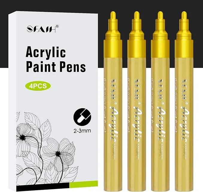 SFAIH Gold Paint Markers Pens - 4 Pack