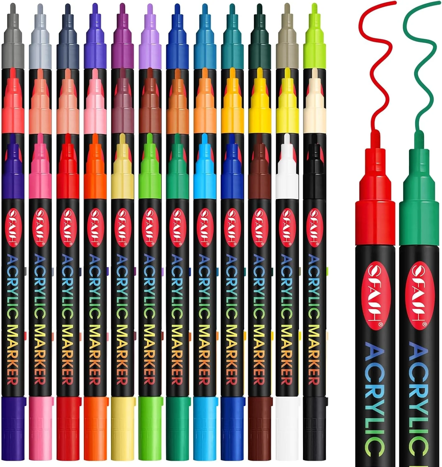 SFAIH 36 Vibrant Acrylic Paint Markers