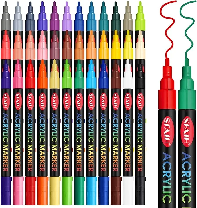 SFAIH 36 Vibrant Acrylic Paint Markers