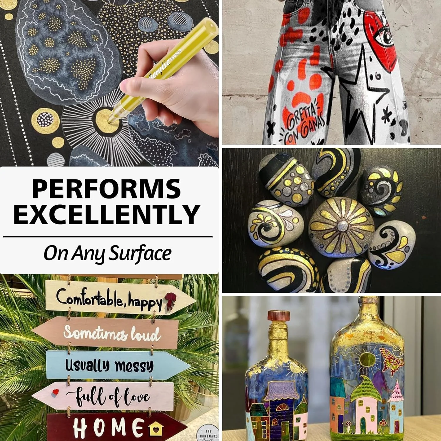 SFAIH Paint Markers Pens - 4 Colors 8