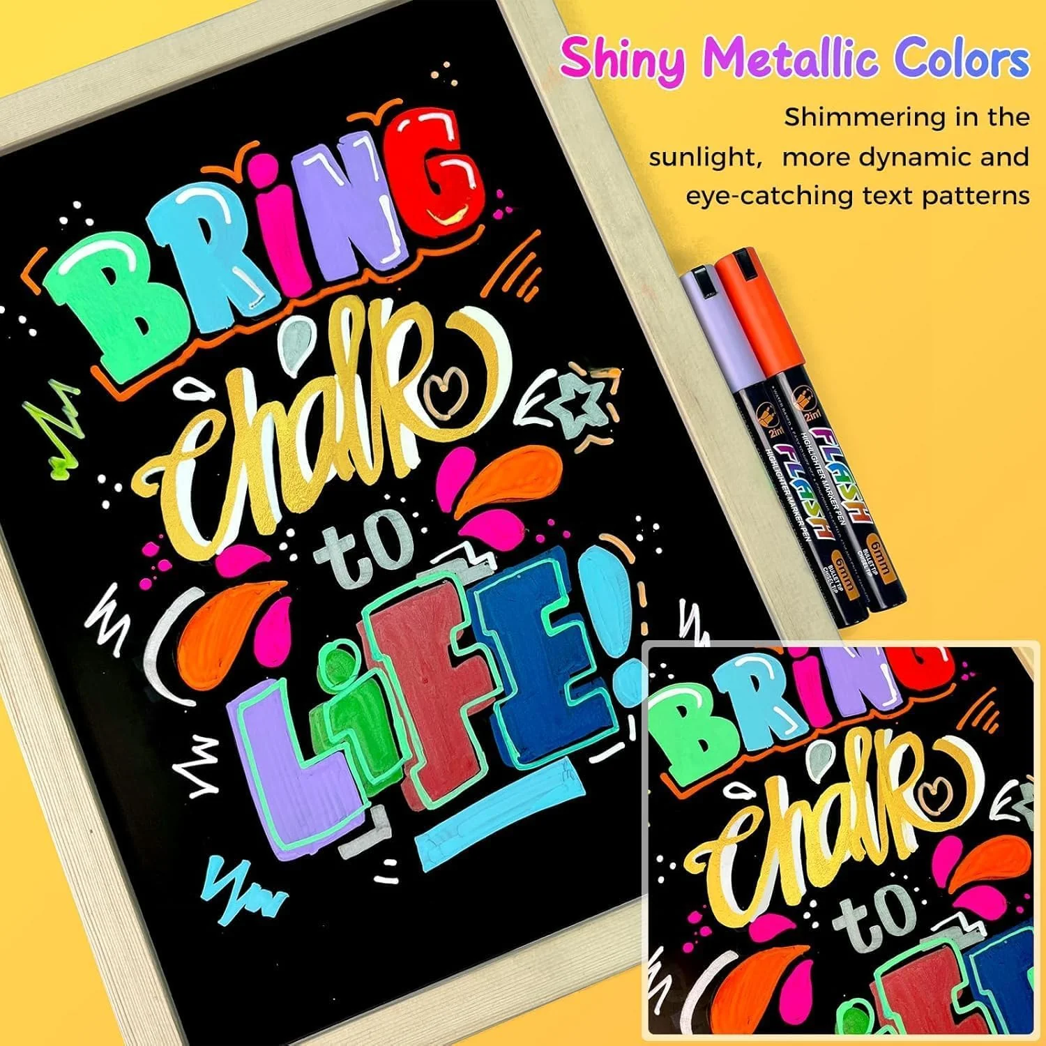 SFAIH 24 Vibrant Chalk Markers for Blackboard [1s