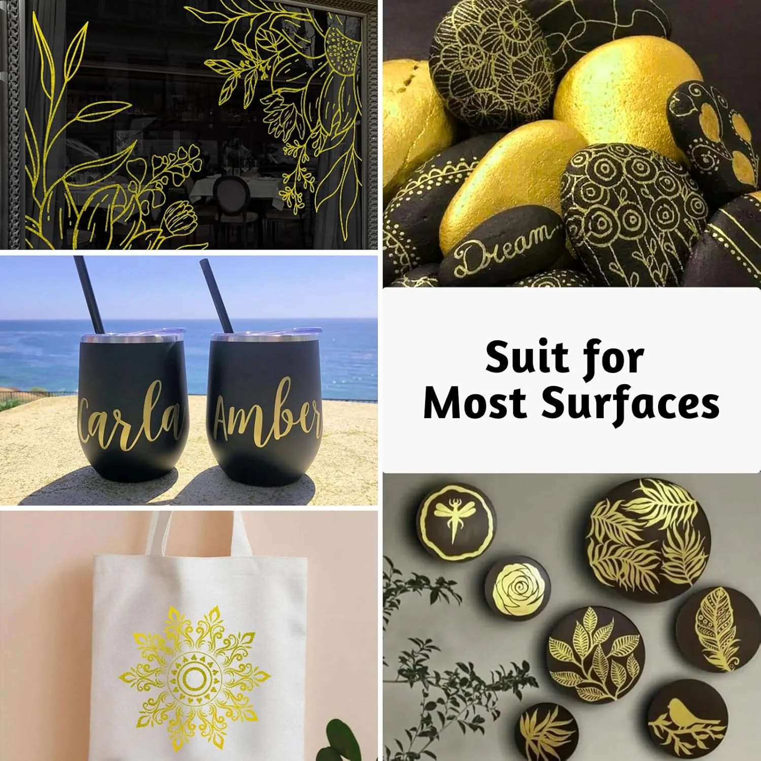 SFAIH Gold Paint Markers Pens - 4 Pack