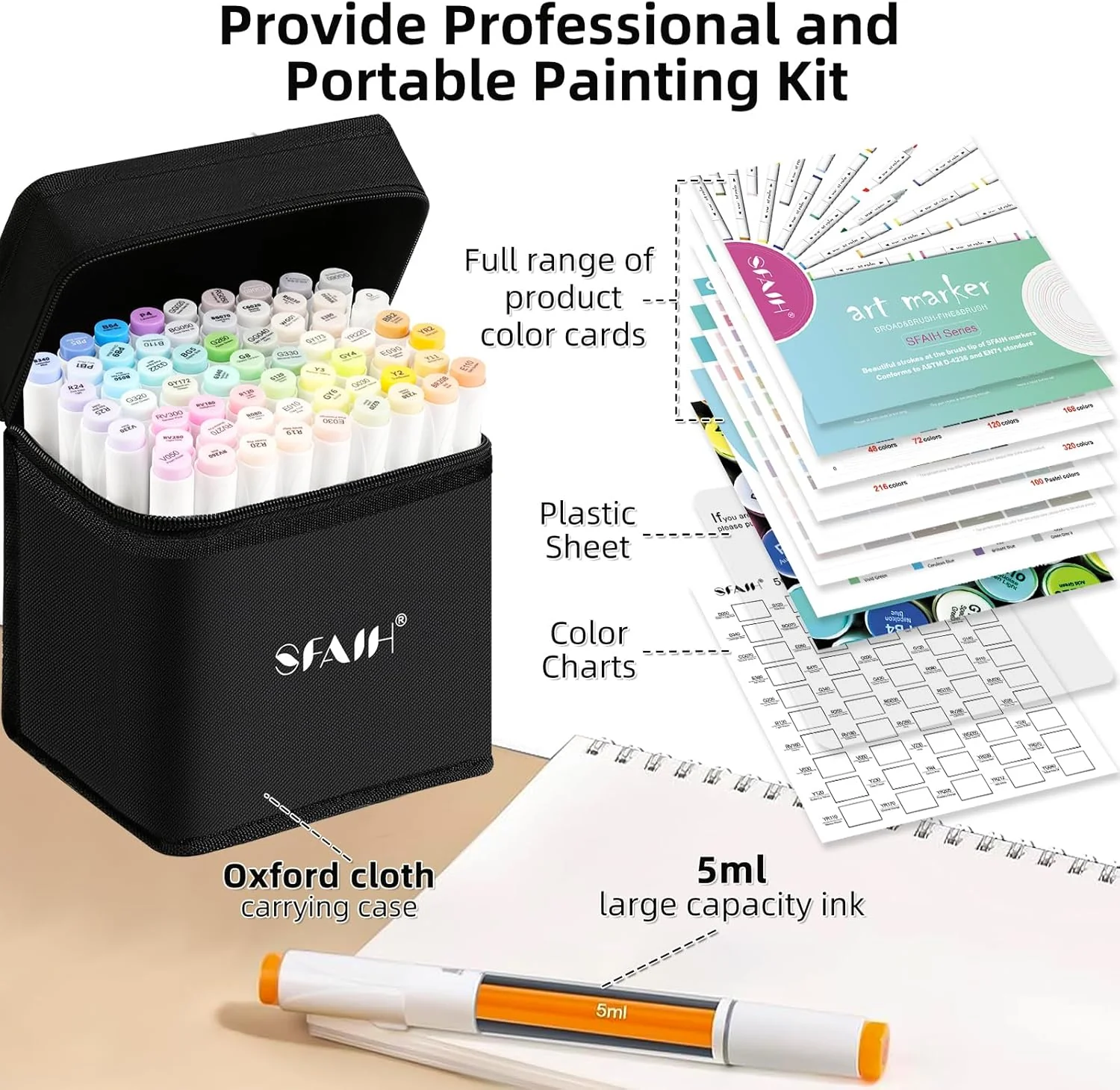 SFAIH Pastel Alcohol Markers Brush Tip - 61