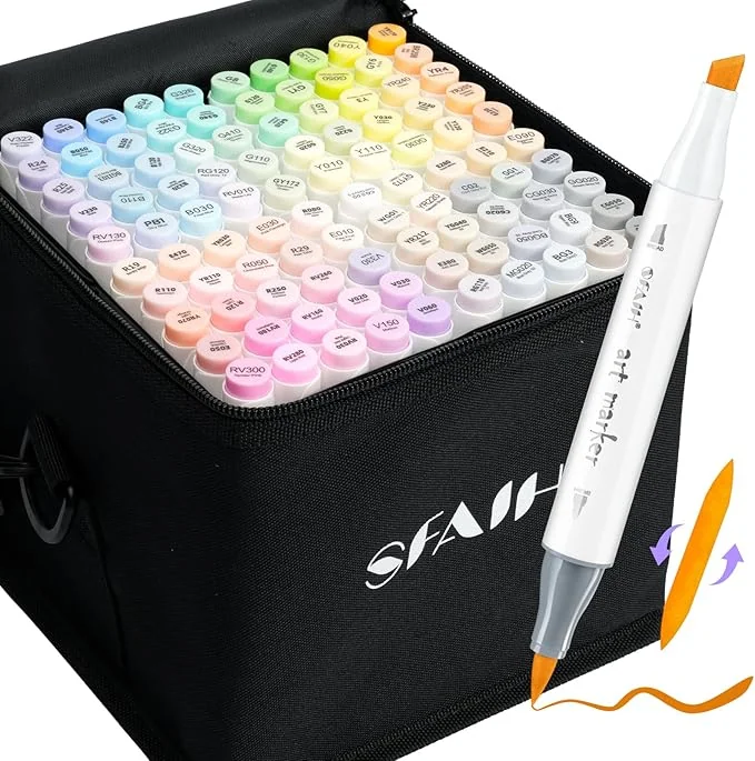 SFAIH Pastel Alcohol Markers Brush & Chisel -101