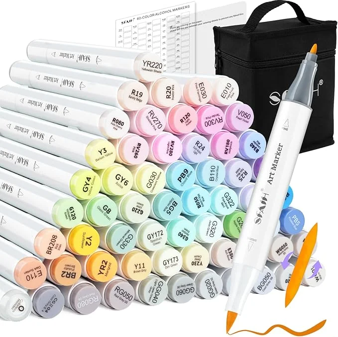 SFAIH Alcohol Markers Brush Tip - 61 Pastel