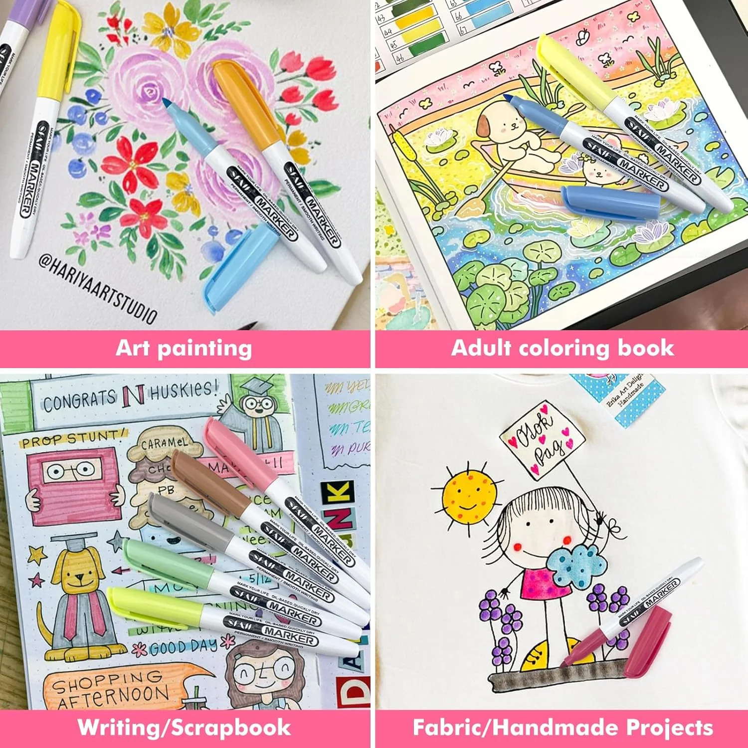 SFAIH 24 Pastel Permanent Markers - Assorted Dreamy