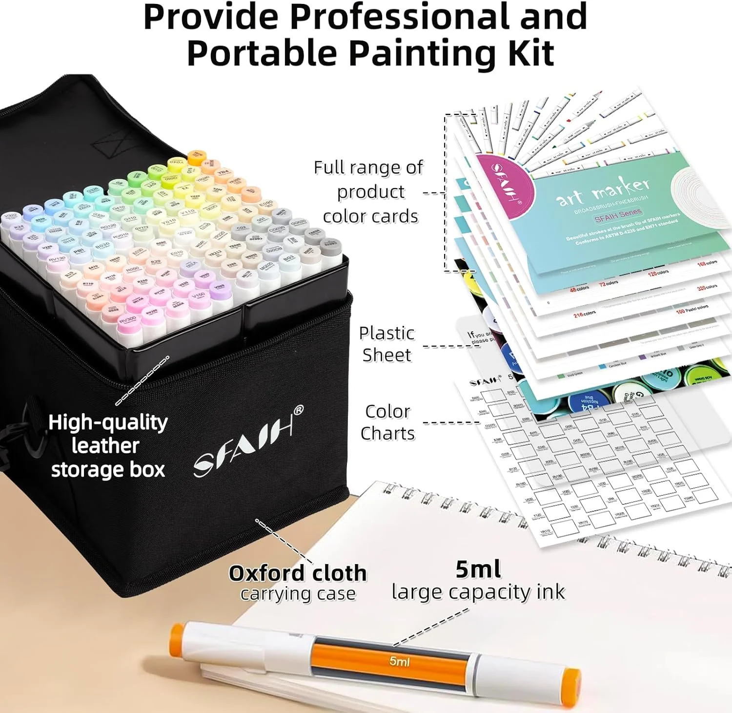 SFAIH Pastel Alcohol Markers Brush & Chisel -101