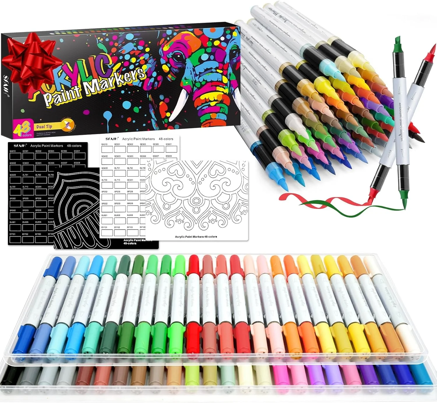 SFAIH Christms Gifts Acrylic Paint Markers, 48 Colors