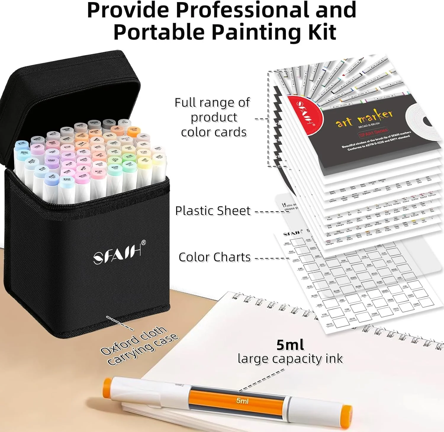 SFAIH Pastel Alcohol Markers Brush Tip - 51