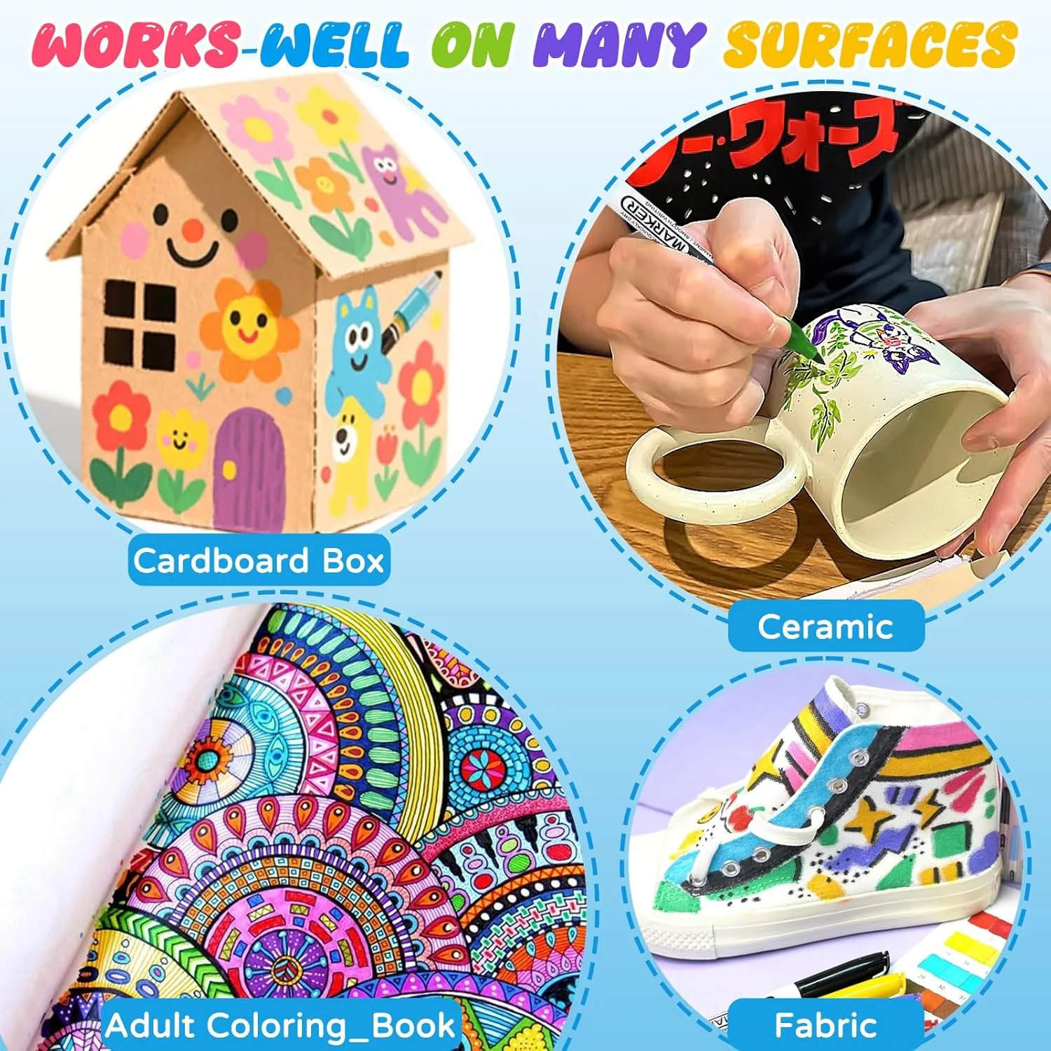 SFAIH 144 Pack Permanent Markers Bulk - Classroom