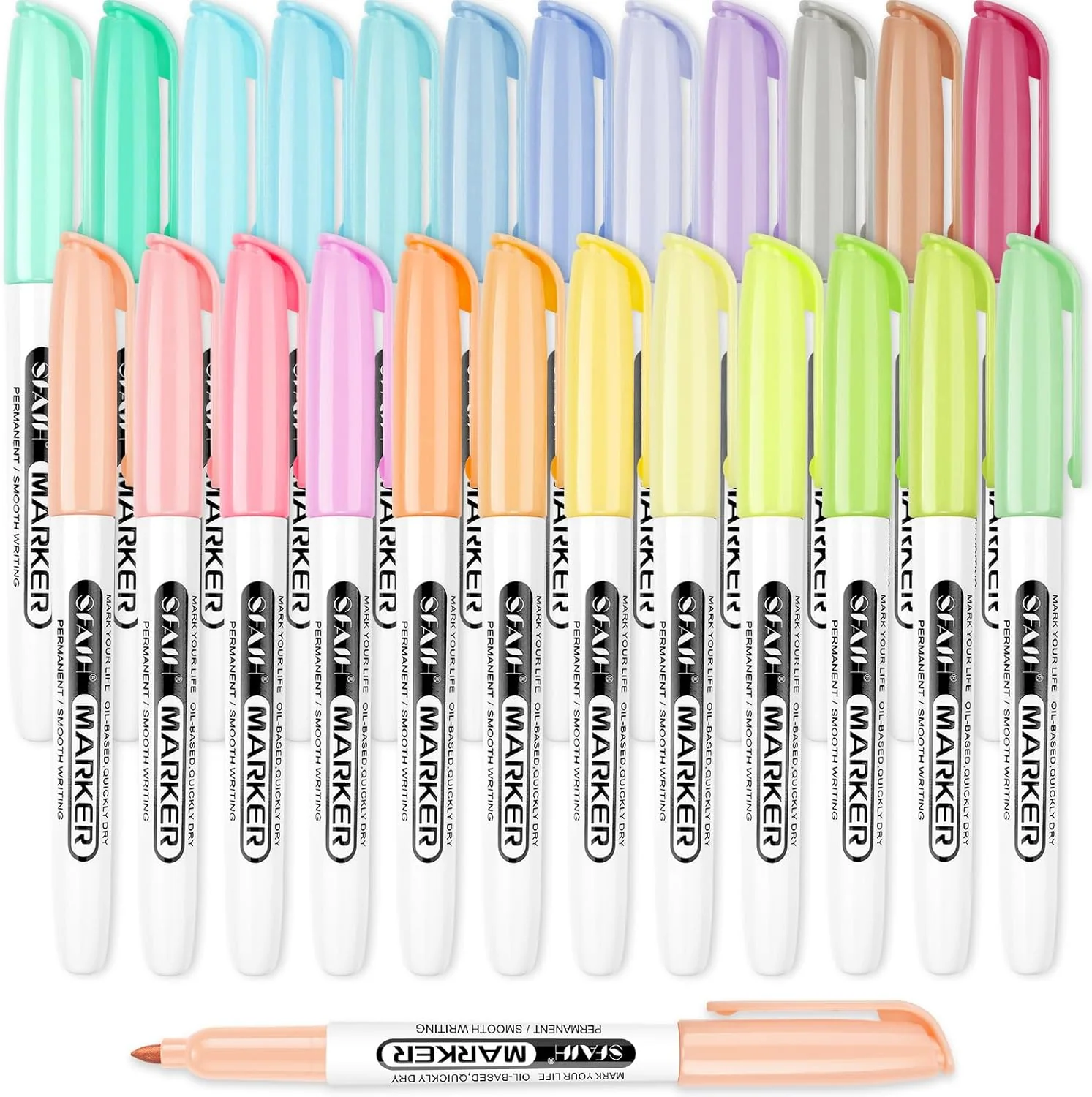 SFAIH 24 Pastel Permanent Markers - Assorted Dreamy