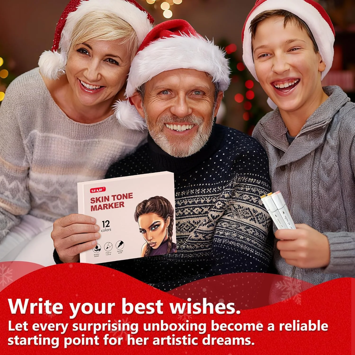 SFAIH Skin Tone Alcohol Markers Brush & Fine