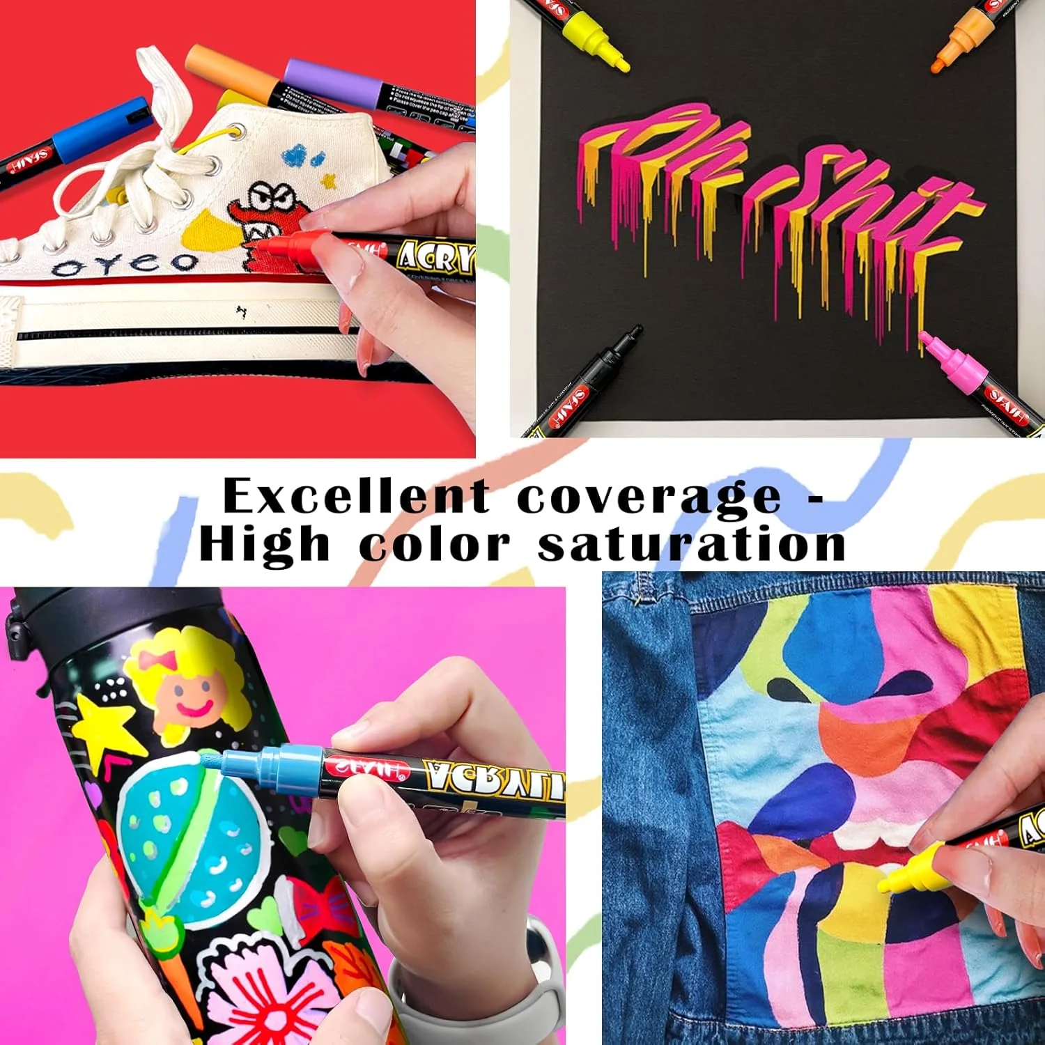 SFAIH Halloween Gifts Acrylic Creative Markers Set of