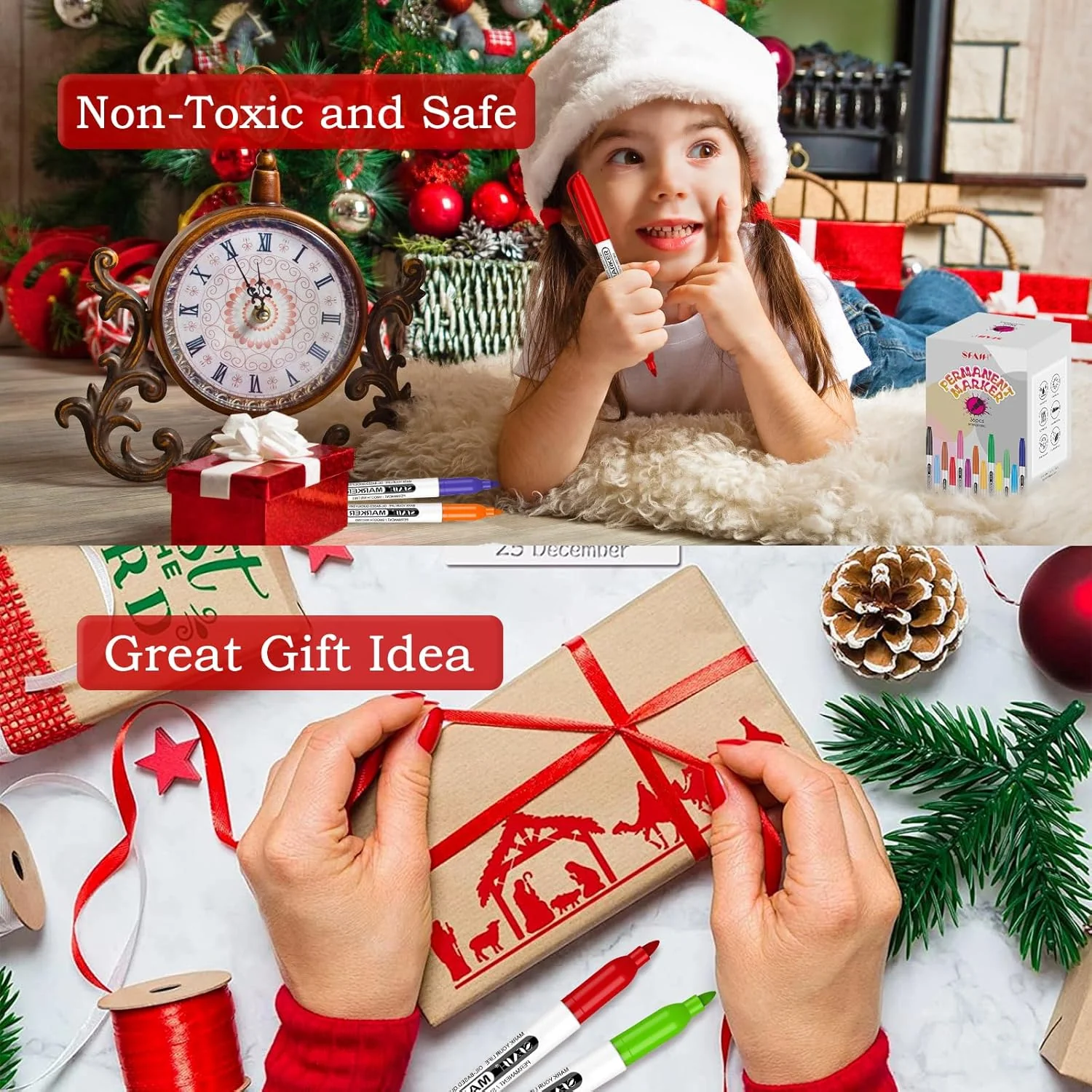 SFAIH 36 Colors Permanent Markers - Assorted Vibrant