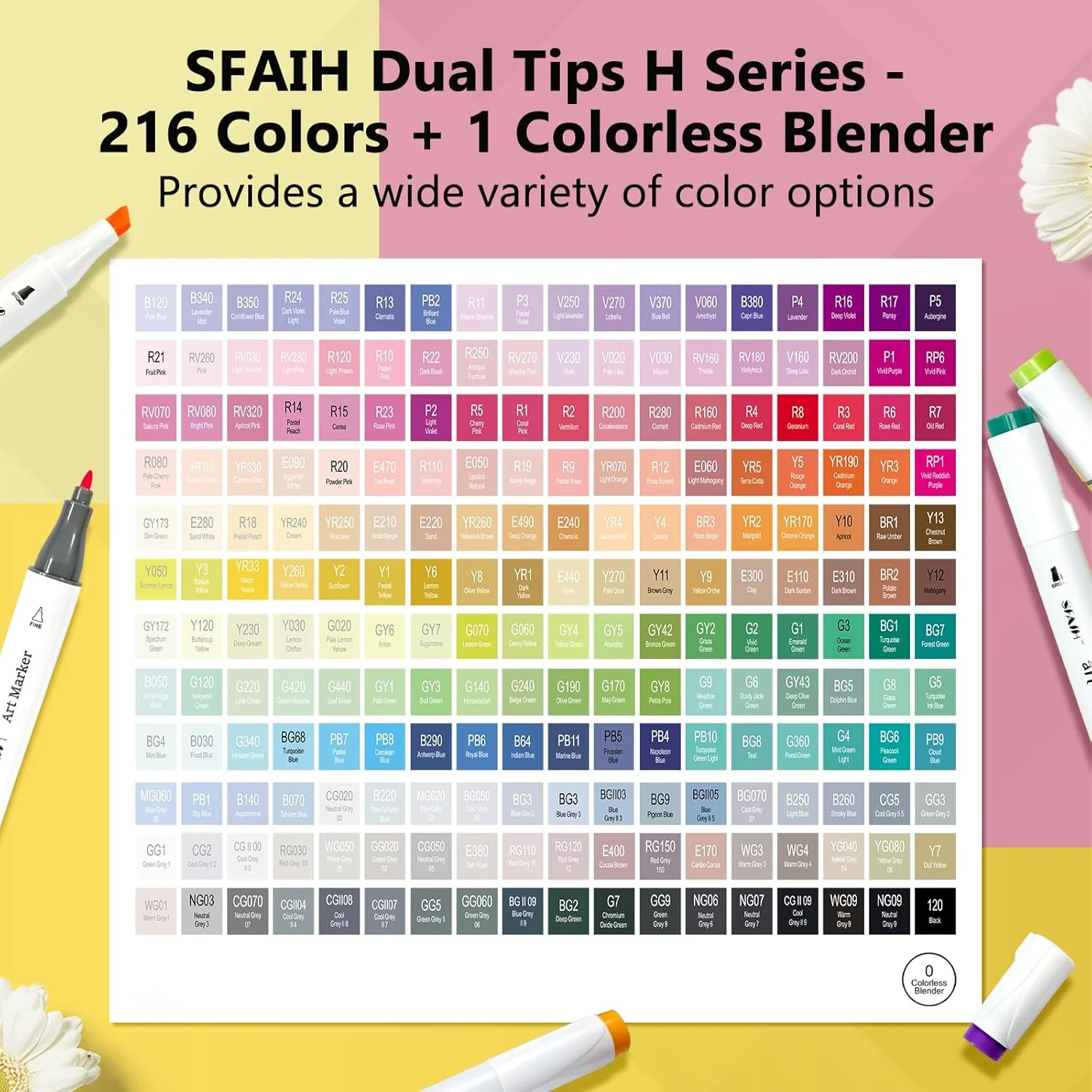 SFAIH Alcohol Markers Chisel & Fine - 217