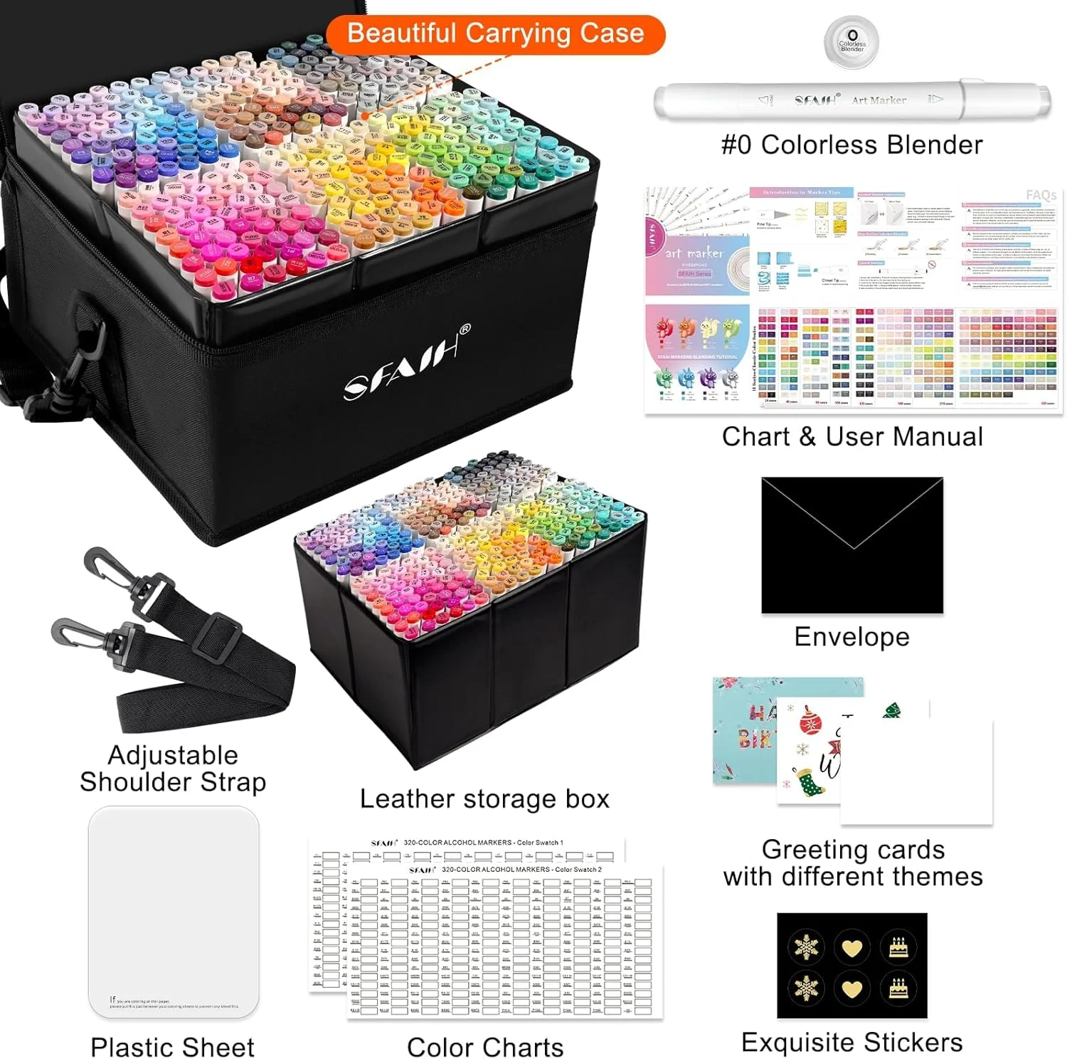 SFAIH Alcohol Markers Fine & Chisel - 321