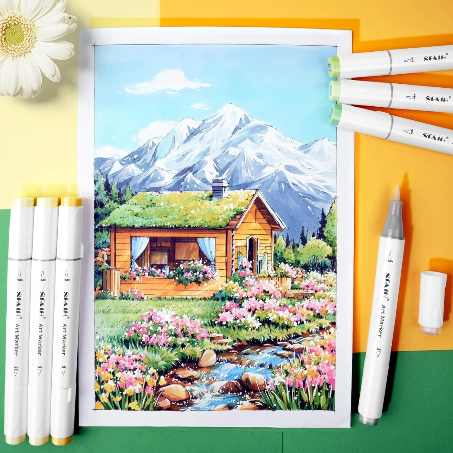 SFAIH Alcohol Markers Brush & Fine Tip 321