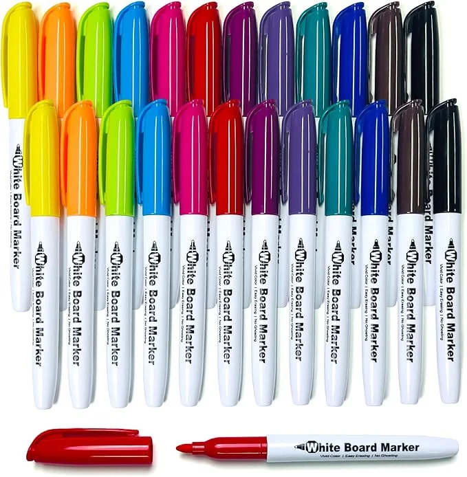 SFAIH Dry Erase Markers Fine tip 12 Colors