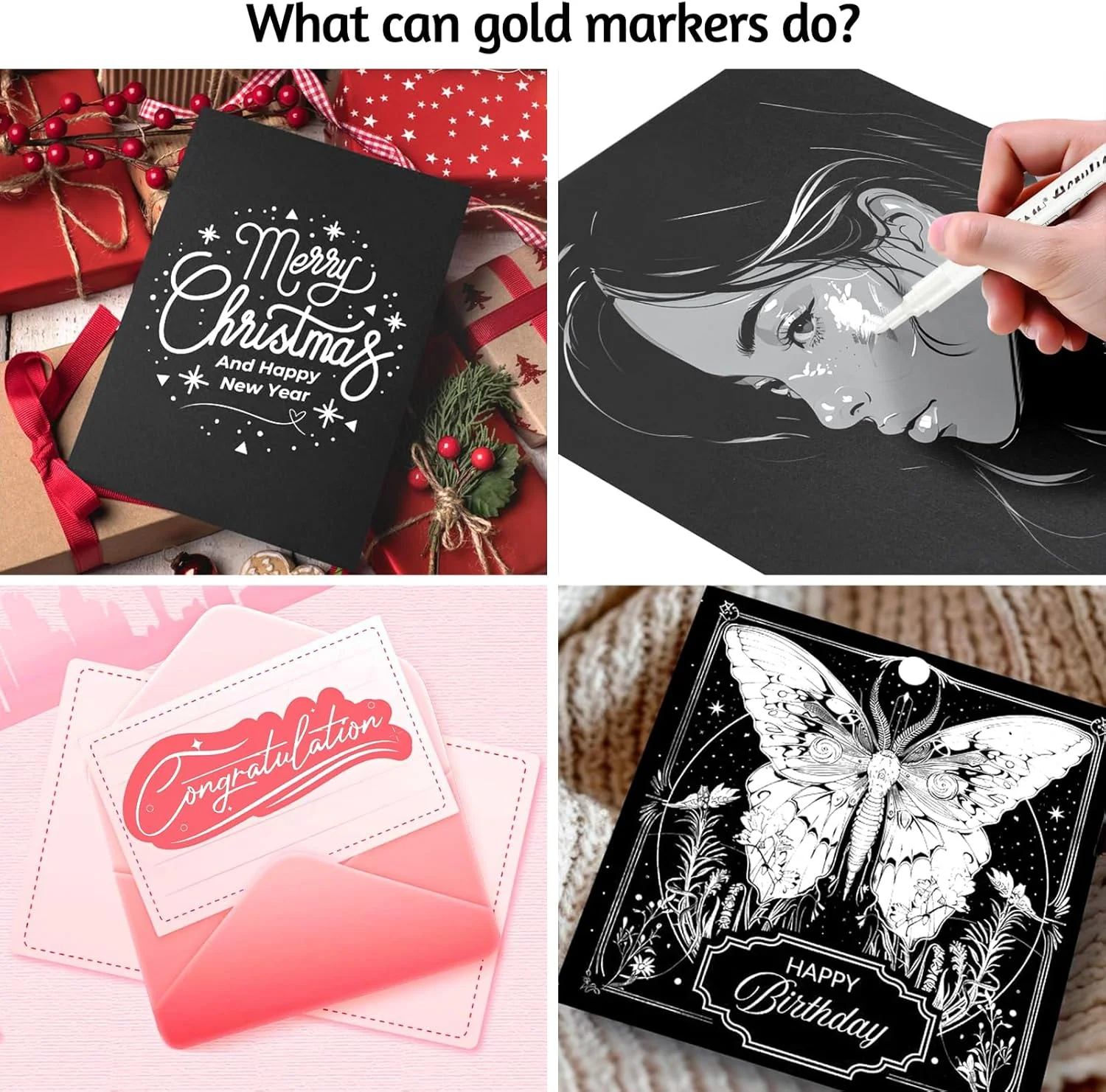 SFAIH White Paint Markers Pens - 4 Pack