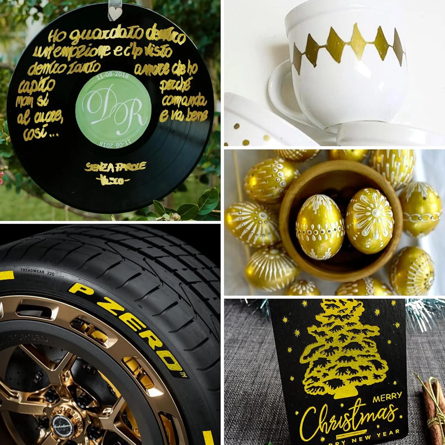 SFAIH Gold & Silver Acrylic Paint Markers