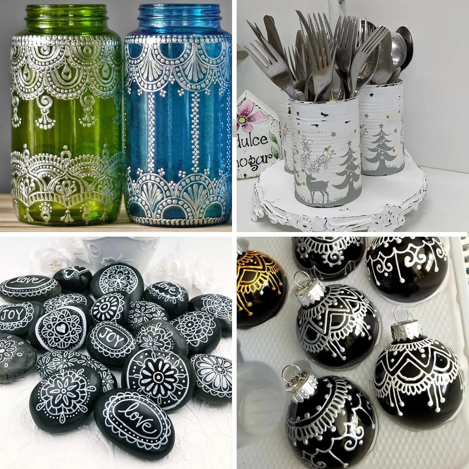 SFAIH Silver Paint Markers Pens - 4 Pack